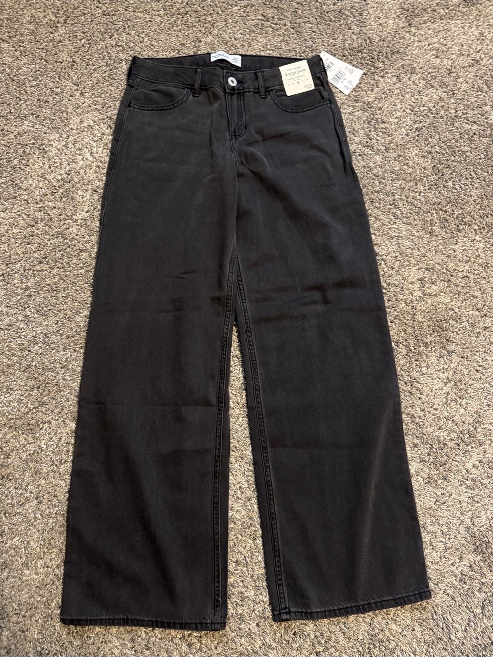 abercrombie kids Black Wide Leg Jeans